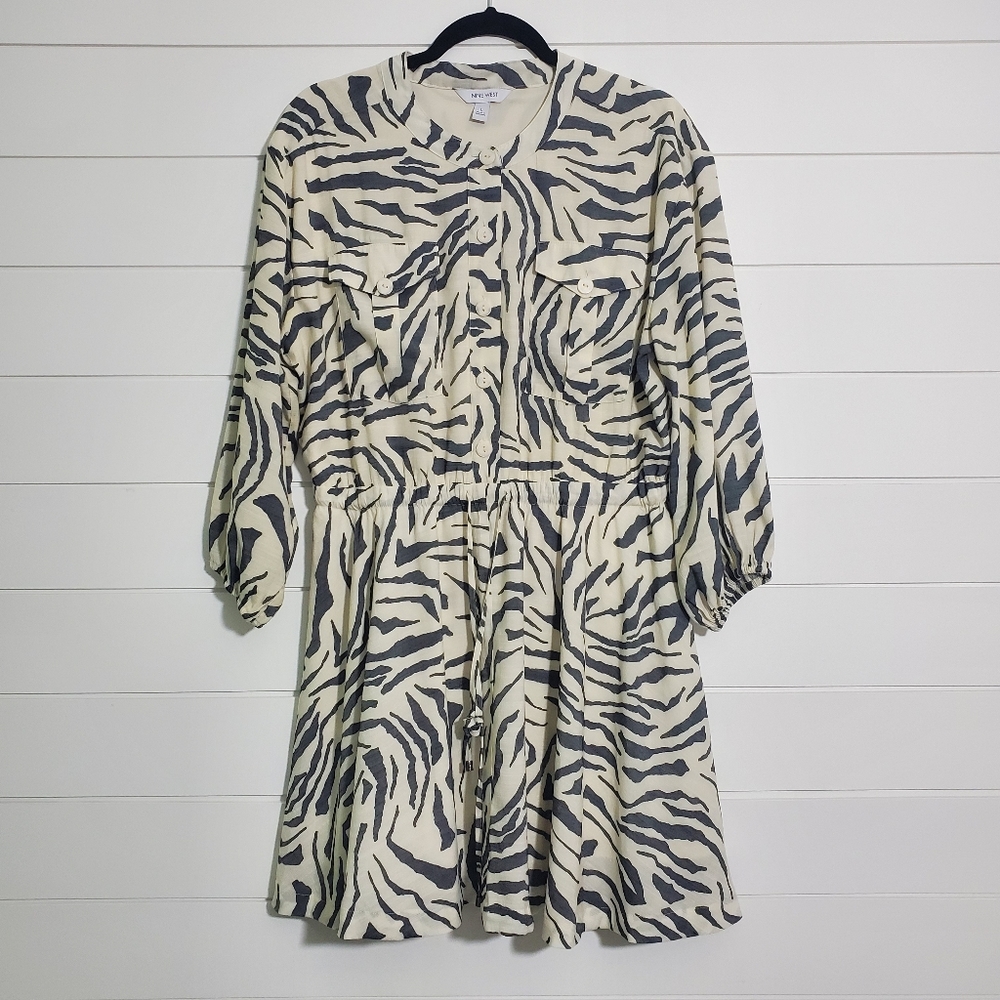 Nine West Animal‎ Print Fit and Flare Dress. Size L